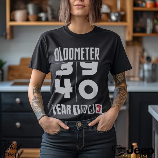 Oldometer 4O Year 1983 T Shirt 40Th Birthday Shirt Unisex Hoodie