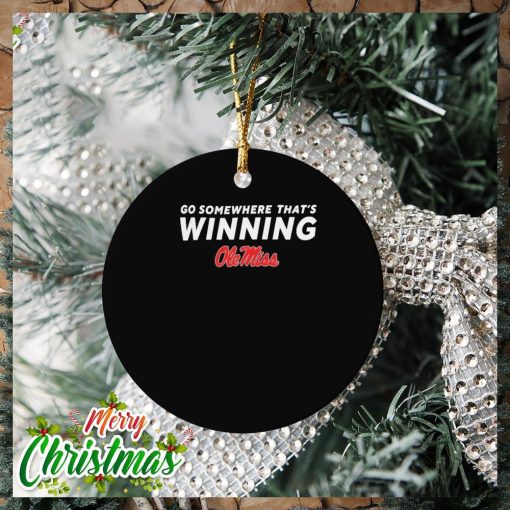 Ole Miss Football Go Somewhere That’s Winning Logo Ornament