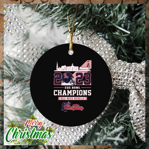 Ole Miss Rebels Egg Bowl University of Mississippi Hotty Toddy Gosh Almighty Champions 2023 Ornament