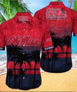 Ole Miss Rebels Logo Coconut Tropical Hawaiian Shirt Beach Gift For Fans