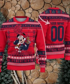 Ole Miss Rebels Mickey Player Custom Name And Number Ugly Christmas Sweater