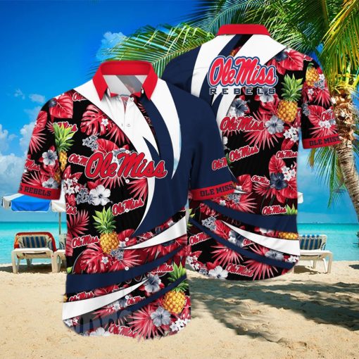 Ole Miss Rebels NCAA Floral Classic Full Printed Hawaiian Shirt