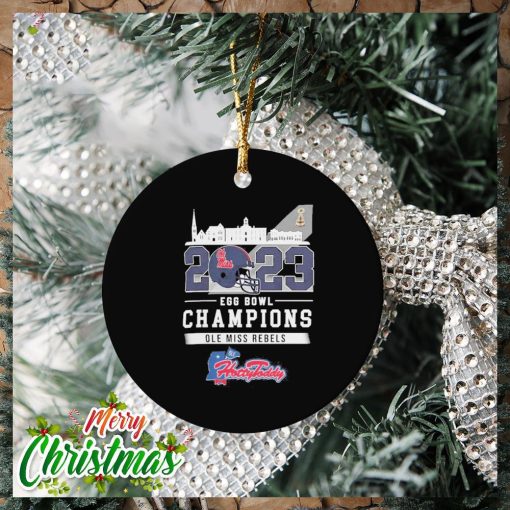 Ole Miss Rebels Ole Miss Egg Bowl University of Mississippi Hotty Toddy Gosh Almighty Champions 2023 Ornament