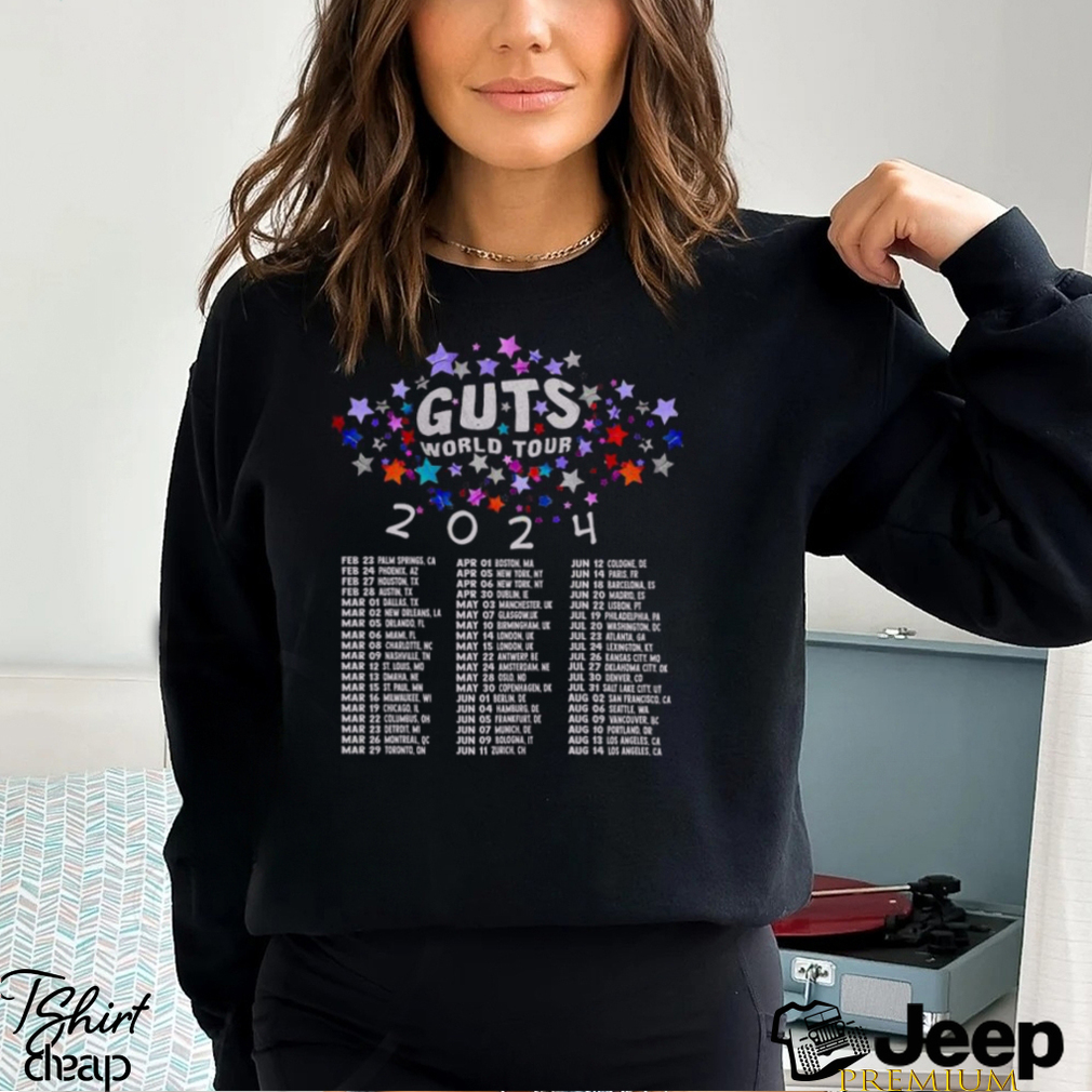Olivia Rodrigo Guts Shirt Merch Tour 2024 Sweatshirt T-Shirt