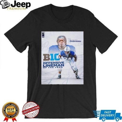 Olumuyiwa Fashanu B1G Offensive Lineman of the Year poster shirt