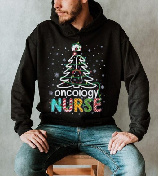 Oncology Nurse Xmas Tree Funny Nursing Christmas Pattern Shirt