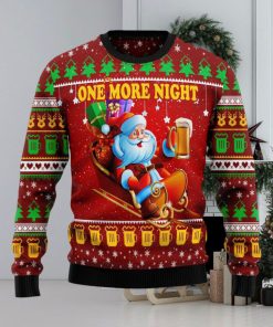 One More Night Beer – Ugly Christmas Sweater Unisex Womens & Mens, Couples Matching, Funny Family Sweater Gifts