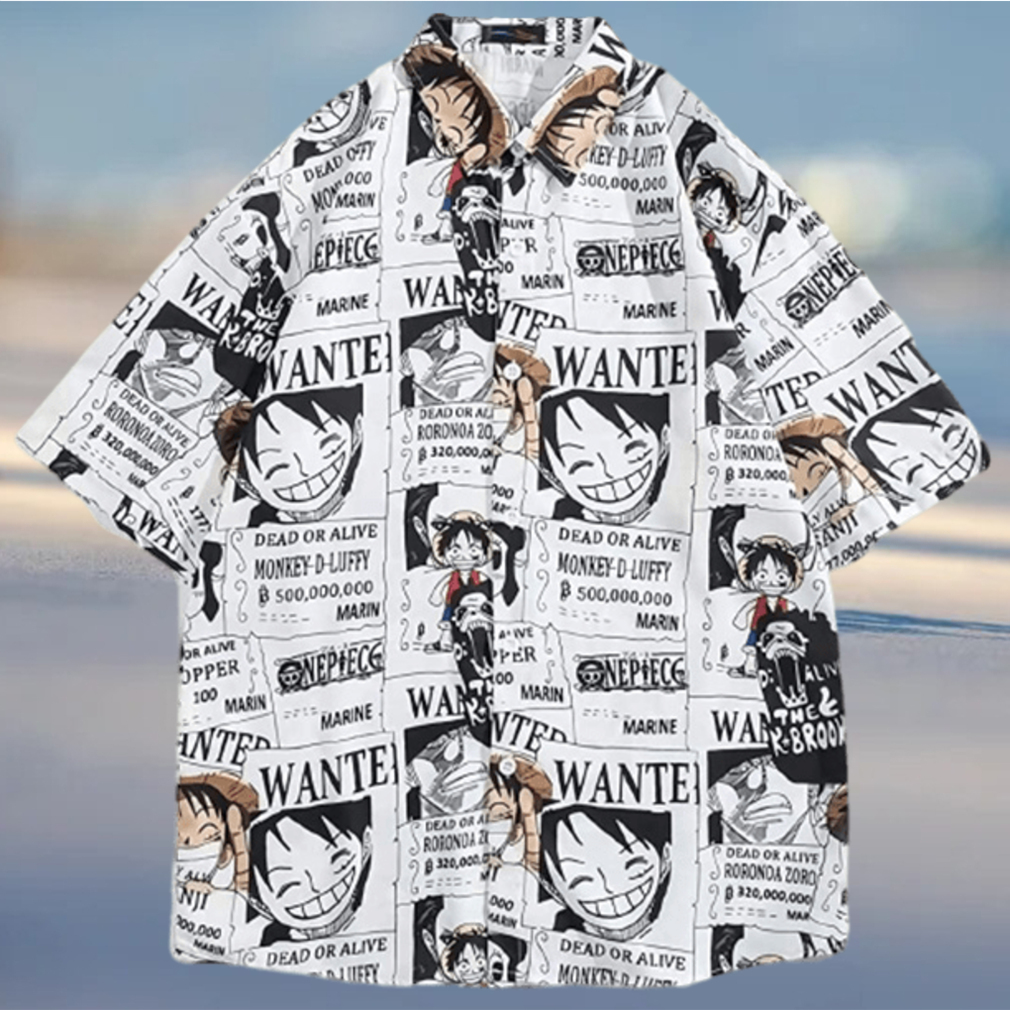 One Piece T-Shirt Allover Print Luffy New World - Shirts buy now