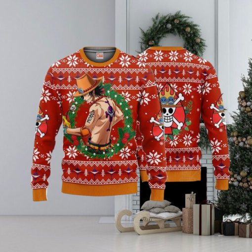 One Piece Portgas Ace Ugly Christmas Sweater Unisex Sweater