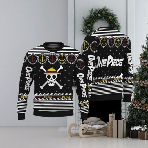 One Piece Straw Hat Pirate Crew Ugly Christmas Sweater Unisex Sweater