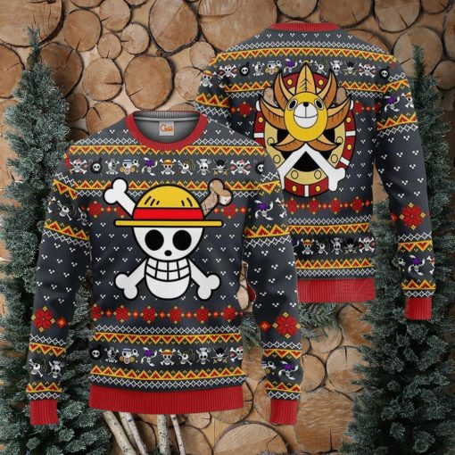 One Piece Straw Hat Priate Symbol Ugly Christmas Sweater Xmas Gift