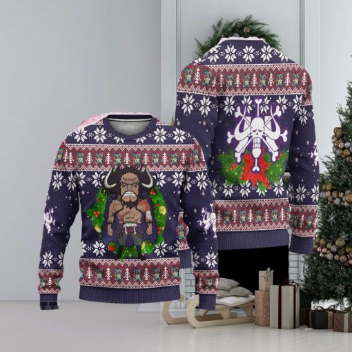 One Piece Ugly Christmas Sweater Kaido Knitted Gift Anime For Men And Women