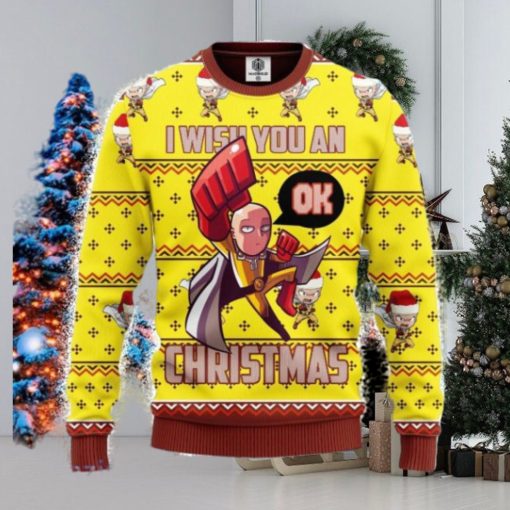 One Punch Man 3D Ugly Christmas Sweater 3D Gift For Men And Women