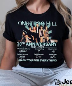 One tree hill 20th anniversary 2003 2023 thank you for everything signatures shirt