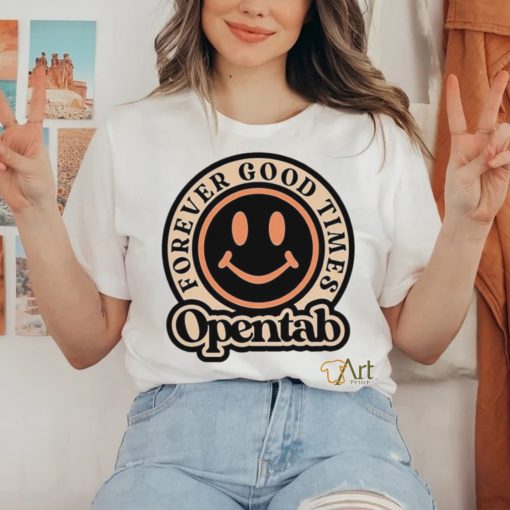 Opentab forever good times logo shirt