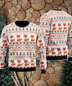 Orange Fox Xmas Pattern Christmas Unisex Ugly Sweater Special Gift For Men Women