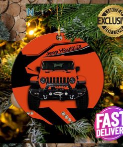 Orange Jeep Car Christmas Tree Decorations Ornament