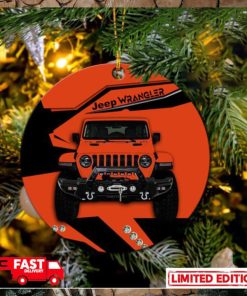 Orange Jeep Perfect Gift For Holiday Tree Decorations Ornament