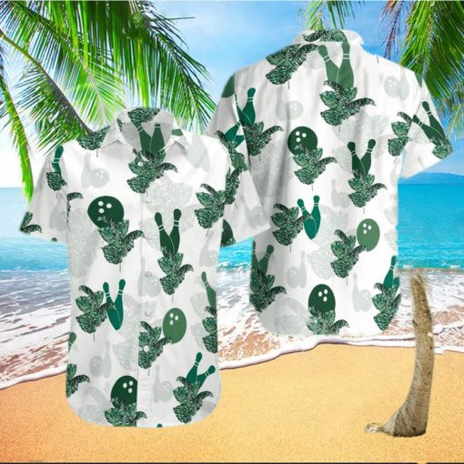 Order Simple Bowling Green White Tropical Unisex Aloha Tropical Hawaiian Shirt