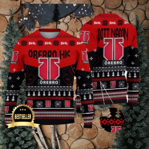 Orebro HK Ugly Christmas Sweater Logo Custom Name Gift Fans