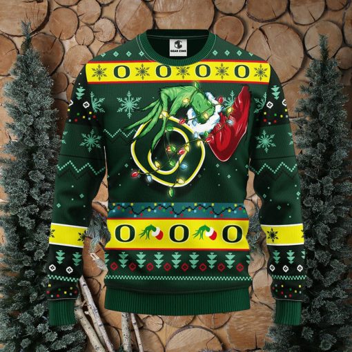 Oregon Ducks Grinch Christmas Ugly Sweater