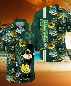 Oregon Ducks Hawaiian Shirt Mickey Love Surfing Trending Summer Gift