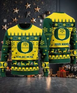 Oregon Ducks Reindeer Ugly Christmas Sweater