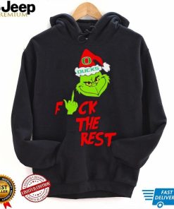 Oregon Ducks Santa Grinch fuck the rest shirt