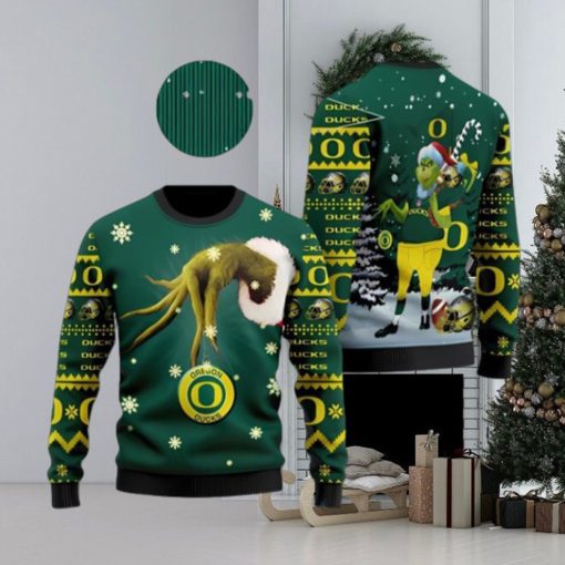 Oregon Ducks Team Grinch Ugly Christmas Sweater Cute Christmas Gift