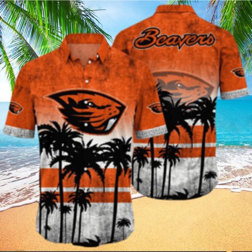 Oregon State Beavers Logo Coconut Tropical Hawaiian Shirt Beach Gift For Fans