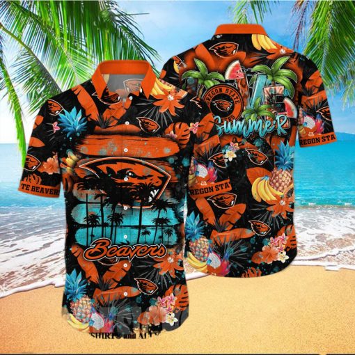 Oregon State Beavers NCAA Flower All Over Print Hawaiian Shirt