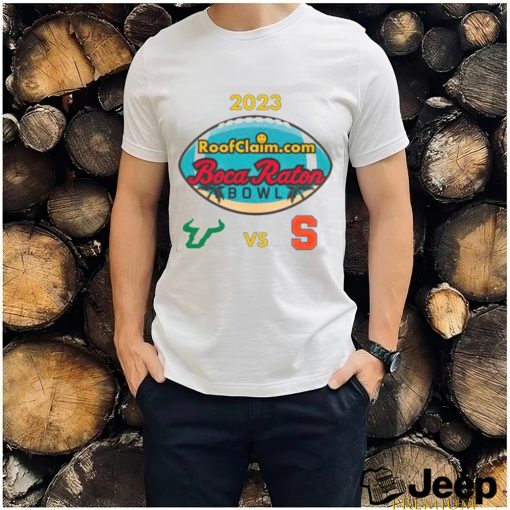 Original 2023 Boca Raton Bowl South Florida Bulls Vs Syracuse Orange Matchup Shirt