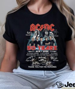 Original AC DC 50 Years 1973 2023 signatures shirt