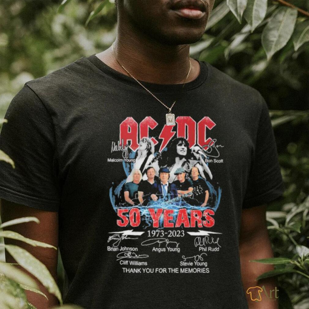 Original AC DC 50 Years 1973 2023 signatures shirt - teejeep