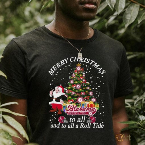 Original Alabama Crimson Tide Santa Claus Merry Christmas To All And To All A Roll Tide 2023 Men’s T Shirt