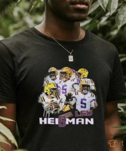 Original HEI5MAN LSU Tigers Jayden Daniels Signatures 2023 T Shirt