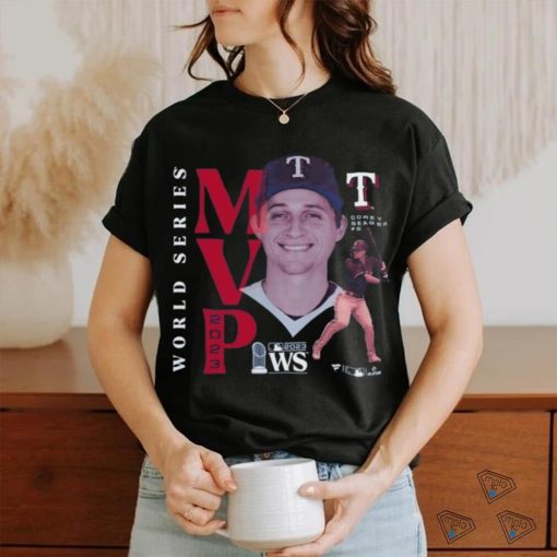 Original MLB Baseball Corey Seager Texas Rangers 2023 World Series Champions MVP Shirt