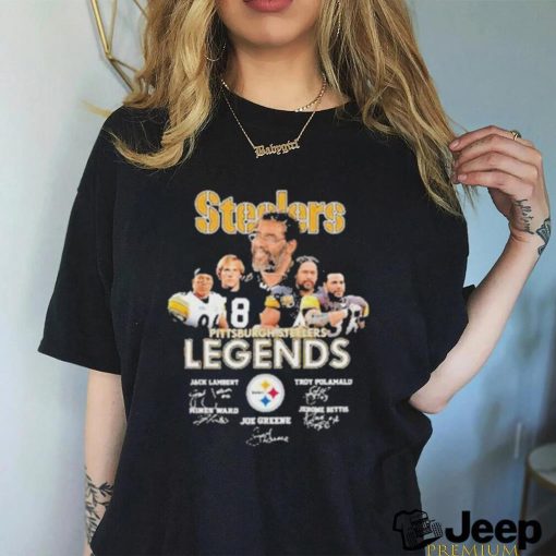 Original Pittsburgh Steelers Legends all time history signatures shirt