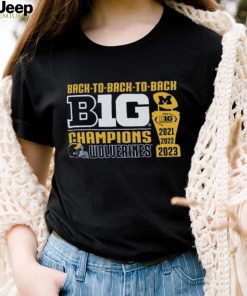 Original Retro Brand Michigan Wolverines Back to Back to Back Big Ten Conference Champions T Shirt