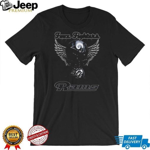 Original Skull Wings Fooz Fighters Los Angeles Rams T Shirt