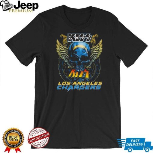 Original Skull Wings Kiss Los Angeles Chargers T Shirt