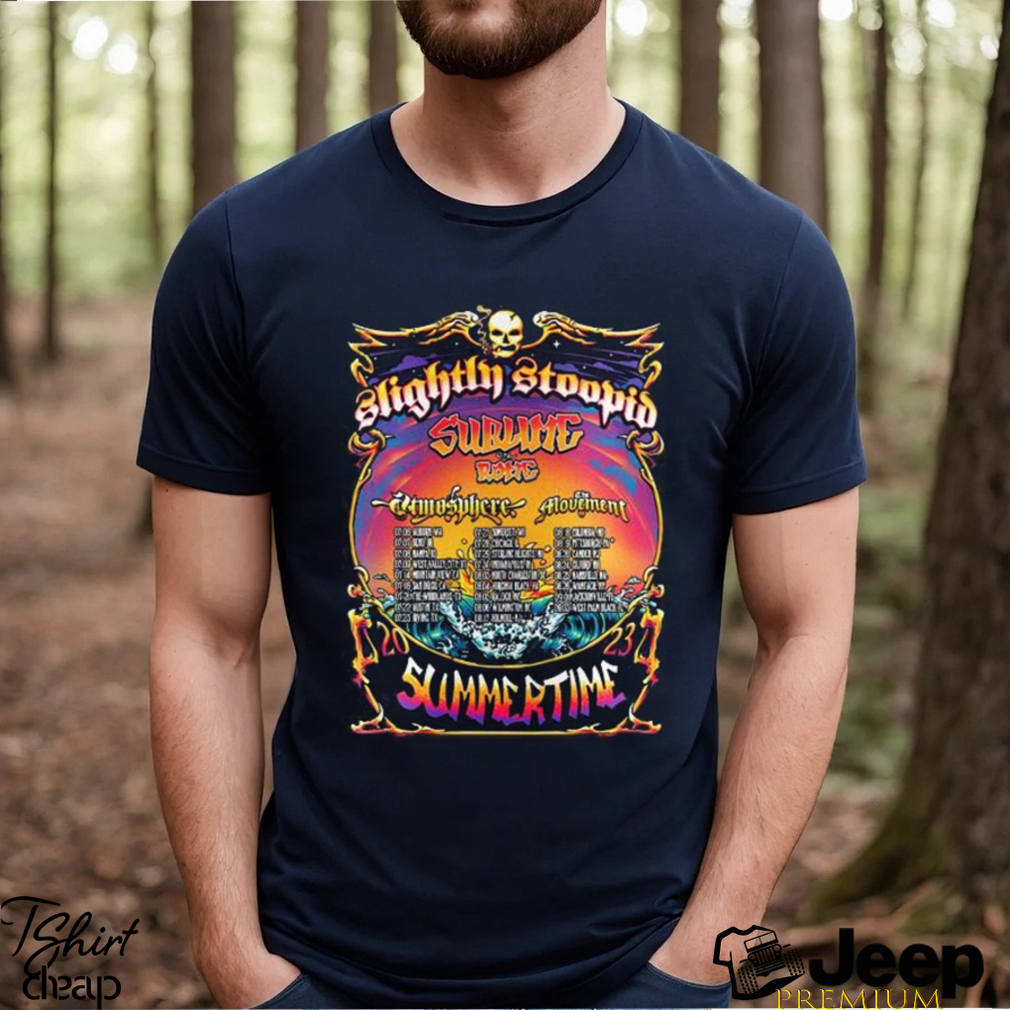 Slightly Stoopid Summer Time 2023 Sublime With Rome Roster T Shirt, hoodie,  sweater and long sleeve