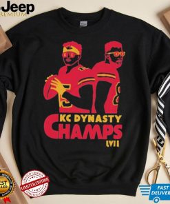 Original Super Bowl LVII champions KC dynasty champs mahomes kelce kansas city football shirt