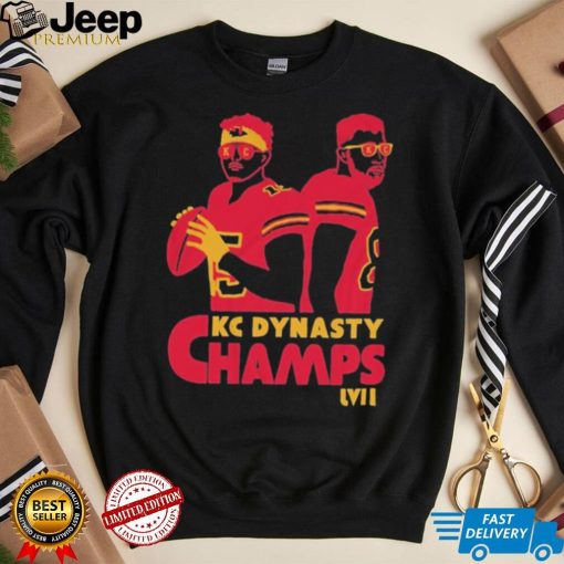 Original Super Bowl LVII champions KC dynasty champs mahomes kelce kansas city football shirt