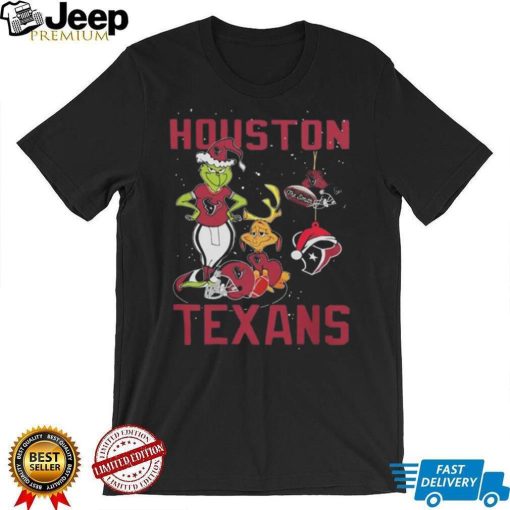 Original The Grinch And Dog Houston Texans Ornament Christmas 2023 T Shirt