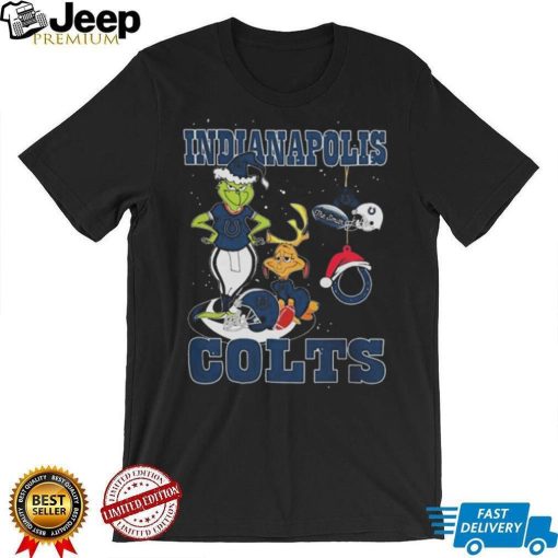 Original The Grinch And Dog Indianapolis Colts Ornament Christmas 2023 T Shirt