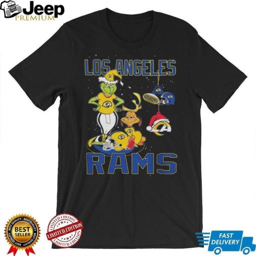 Original The Grinch And Dog Los Angeles Rams Ornament Christmas 2023 T Shirt