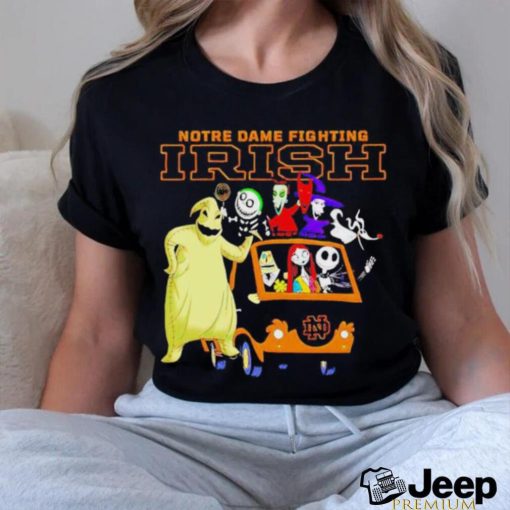 Original The Nightmare Before Christmas Characters Notre Dame Fighting Irish On The Car Shirt