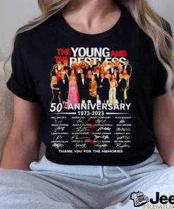 Original The Young And The Restless 50th Anniversary 1973 2023 Thank You For The Memories Signature T shirt