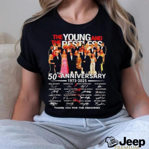 Original The Young And The Restless 50th Anniversary 1973 2023 Thank You For The Memories Signature T shirt